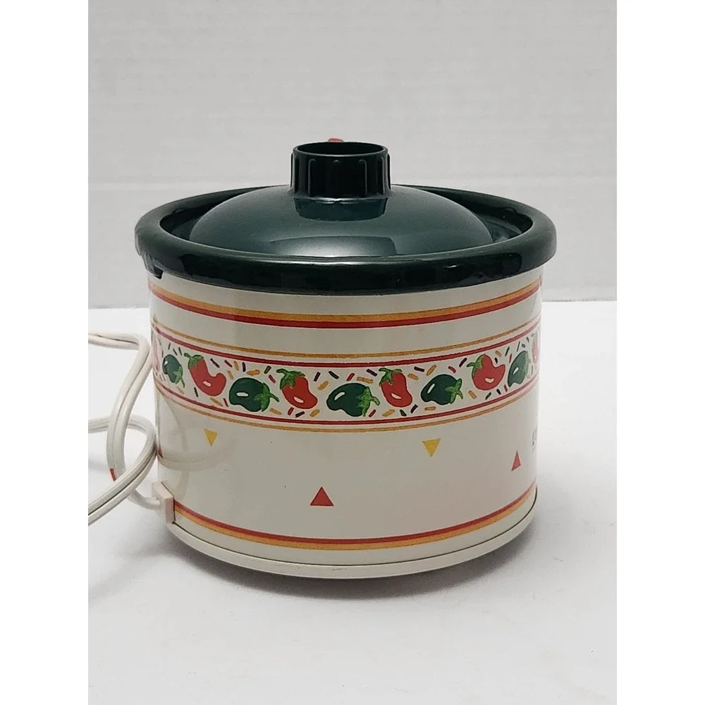VTG Rival Little Dipper Electric Stoneware Server Pepper 2 Cup Slow Cooker 3204D